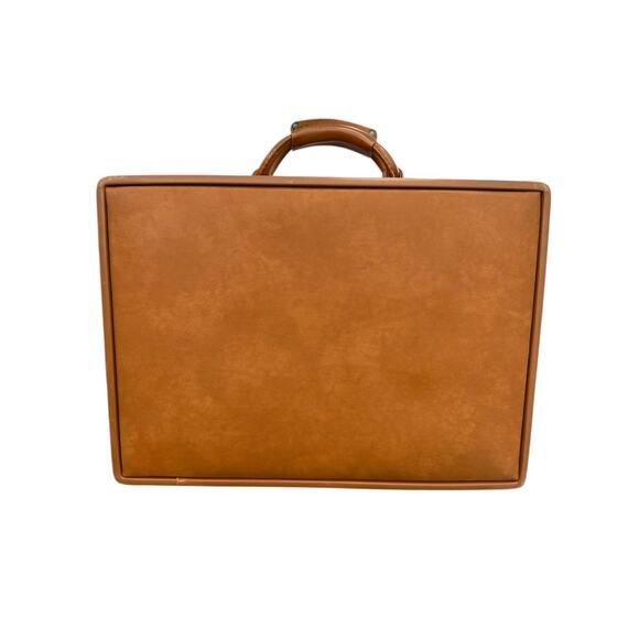 HARTMANN Tan Belting Leather Briefcase 5” Attache Hardcase Travel Vintage - Picture 1 of 16